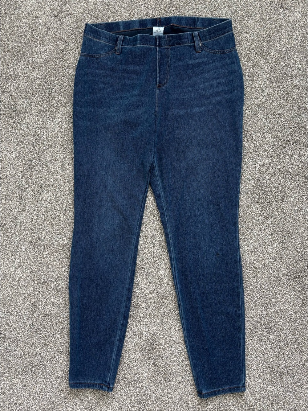 Time and Tru Dark Denim Stretch Jeggings Leggings Size L 12-14 NWOT